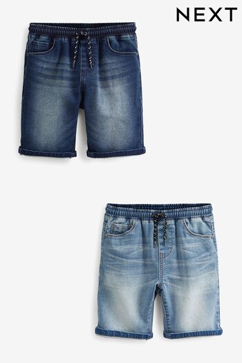 Blue Jersey Denim Shorts 2 Pack (3-16yrs) (U93126) | £20 - £30