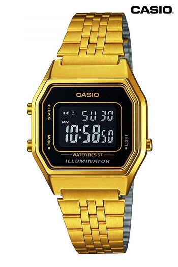 Casio 'Collection' Gold and Black Plastic/Resin Quartz Chronograph Watch (U93665) | £59