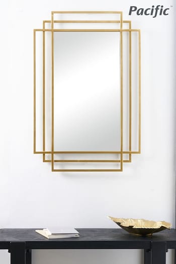 Pacific Gold Rectangular Multi Framed Wall Mirror (U94145) | £100