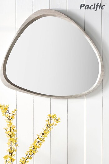 Pacific Grey Metal Round Wall Mirror (U94180) | £130