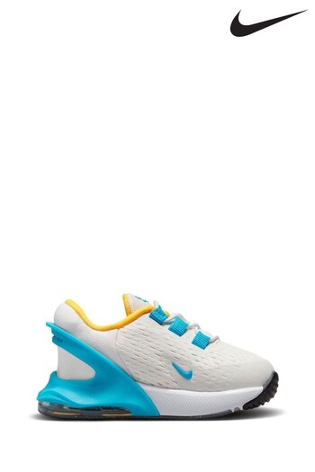 Nike White/Blue Air Max 270 GO Infant Trainers (U94239) | £65
