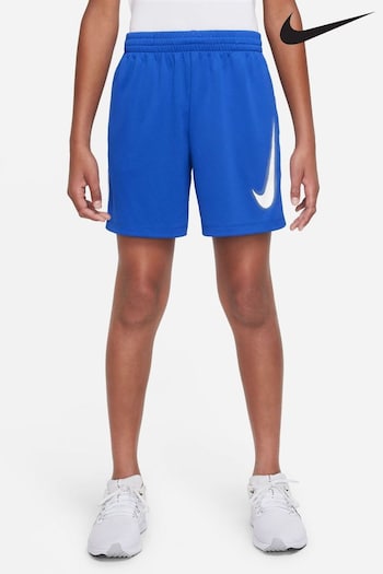Nike moire Blue Dri-FIT Multi+ Graphic Training Shorts (U94248) | £20