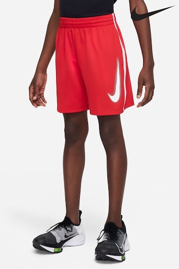 Nike Red Dri-FIT Multi+ Graphic Training Shorts (U94249) | £20