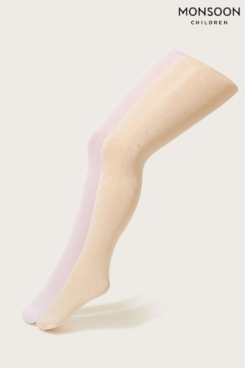 Monsoon Natural Bridal Spot Tights Set (U94329) | £15 - £16