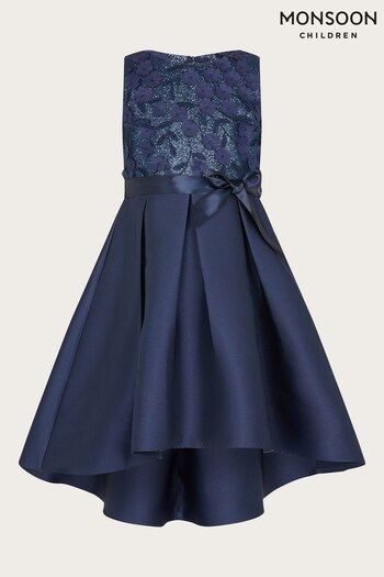 Monsoon Blue Anika High Low Bridesmaid Dress (U94340) | £58 - £68