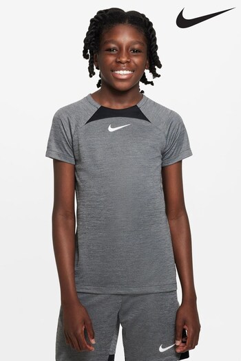 Nike Grey Dri-FIT Academy Short Sleeve Soccer Top (U94394) | £20