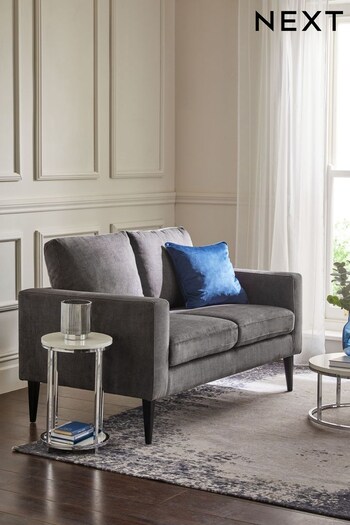 Fine Chenille Dark Grey Hutton Compact 2 Seater 'Sofa In A Box' (U94526) | £499