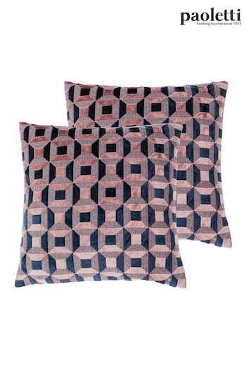 Riva Paoletti 2 Pack Pink Empire Filled Cushions (U94603) | £24
