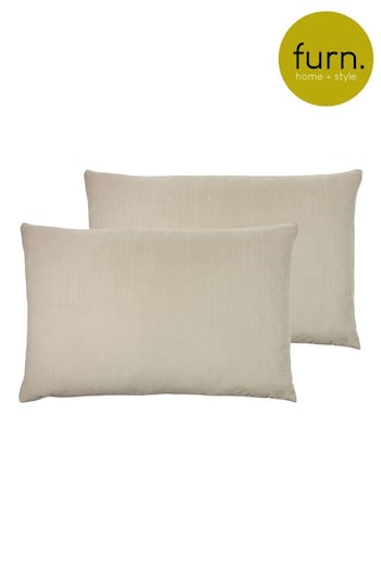 furn. 2 Pack Natural Contra Filled Cushions (U94615) | £25