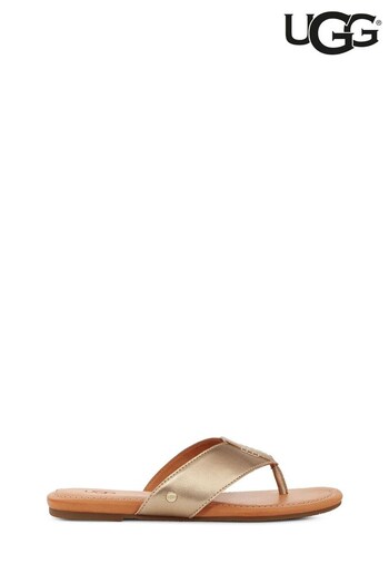 UGG Gold Carey Flip Sandals (U94639) | £50