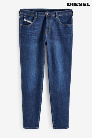 Diesel Slim Fit Blue Denim Babhila Cropped Jeans (U95152) | £160