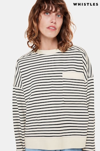 Whistles Stripe White Sweater (U95161) | £89