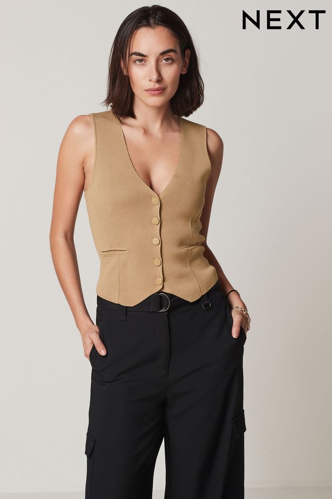 Knitted shop waistcoats casual