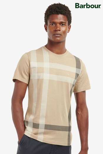 Barbour® Stone Tartan Norman Check T-Shirt (U95754) | £40