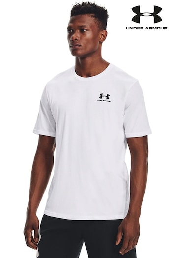 Under Armour White Sportstyle Left Chest Logo T-Shirt (U95833) | £25