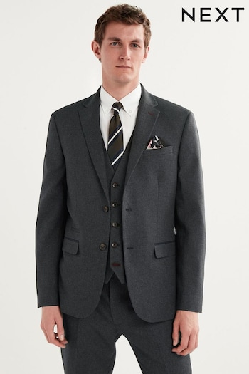 Charcoal Grey Puppytooth Suit Jacket (U95943) | £84