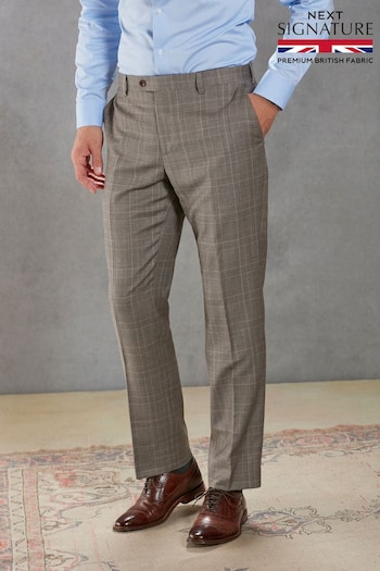 Neutral Signature British Fabric Check Suit: Trousers (U95987) | £105
