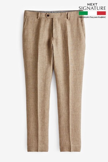 Stone Natural Signature Italian Linen Slim Fit Suit: Trousers (U95995) | £90