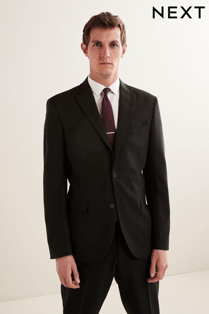 Black Regular Fit Essential Suit Jacket (U96003) | £55