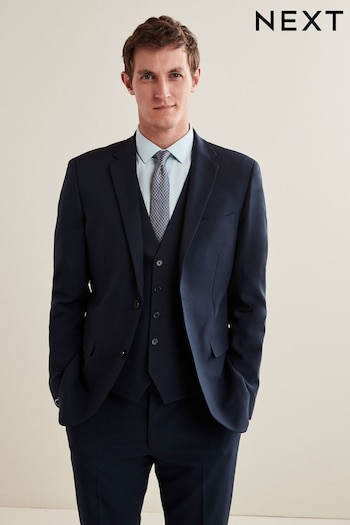 Navy Slim Essential Suit Jacket (U96006) | £55