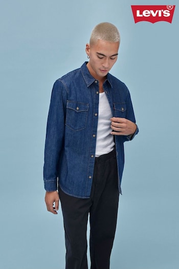 Levi's® Dark Blue Oversized Fit Western Denim Shirt (U96162) | £75