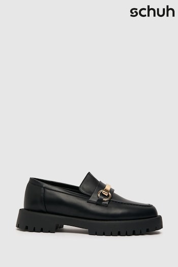 Schuh Wide Fit Lawrence Black Loafers (U96299) | £35