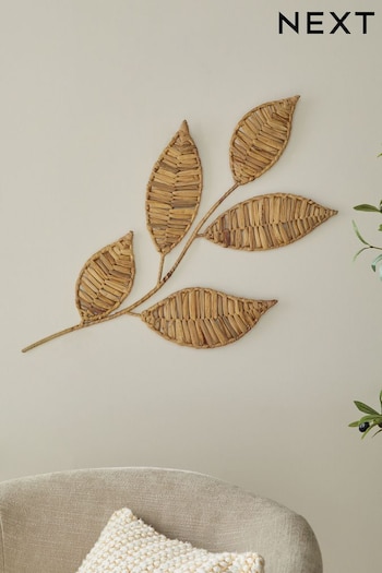 Natural Woven Leaf Botanical Wall Art (U96385) | £46