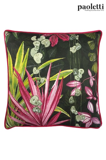 Riva Paoletti Pink Veaderios Botanical Printed Cushion (U96428) | £20