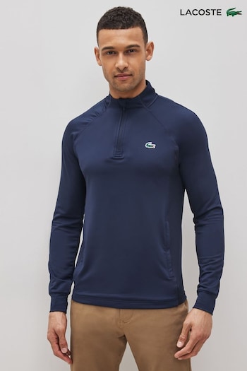 Lacoste Dark Blue Essentials Stretch Half Zip Sweatshirt (U96548) | £130