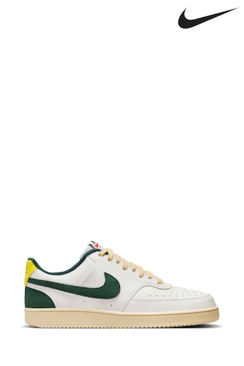 Nike Metcon White/Green Court Vision Low Trainers (U96566) | £75