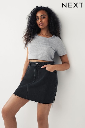 Black Hourglass Denim Mini Skirt (U96873) | £26