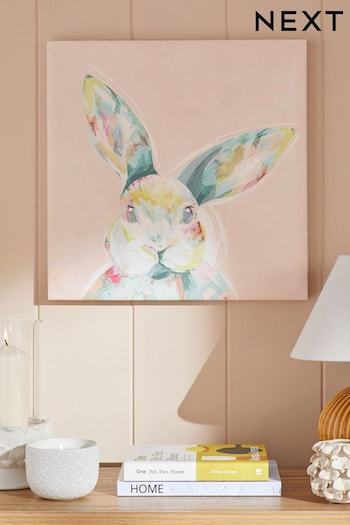 Pink Rabbit Canvas Wall Art (U97234) | £30