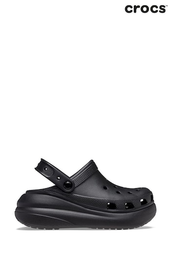 Crocs Sandals Classic Crush Black Clogs (U97355) | £65