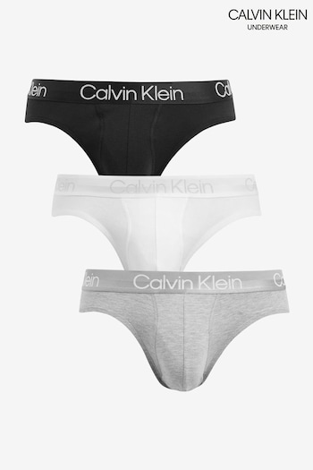 Calvin Klein Black Modern Structure Briefs 3 Pack (U97399) | £44