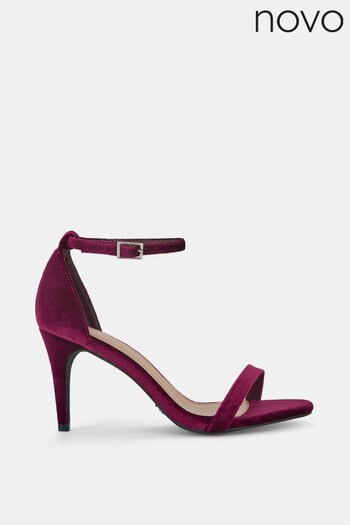 Novo Red Berril Two Part Stiletto Mid Heel Sandals (U97508) | £38