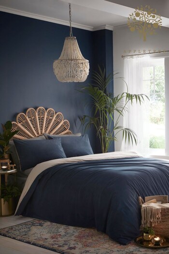 Appletree Blue Tate Duvet Cover and Pillowcase Set (U97571) | £32 - £55