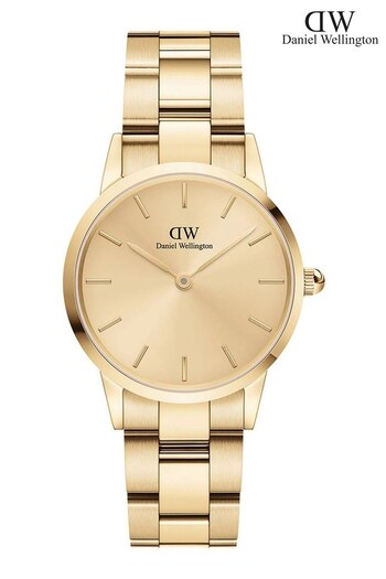 Daniel Wellington Ladies Gold Plated Iconic Link Unitone Watch (U97730) | £189