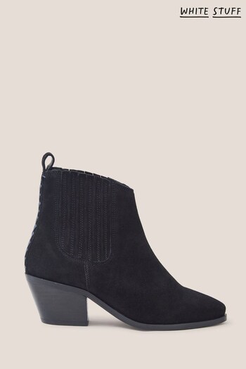 White Stuff Cherry Suede Black Ankle Boots VAGABOND (U97746) | £89