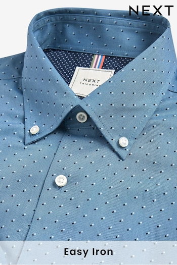 Blue Print Regular Fit Short Sleeve Easy Iron Button Down Oxford Shirt (U97921) | £20