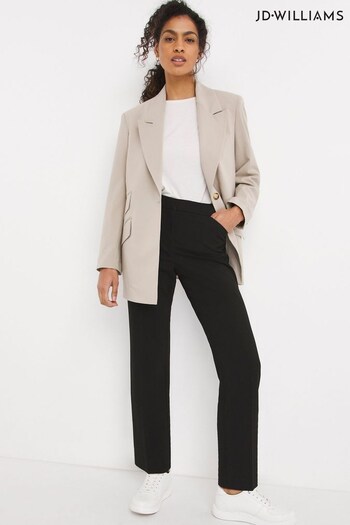 JD Williams Magisculpt Black Straight Leg Trousers – Regular Length (U98117) | £37