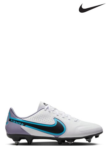 Nike White/Black Tiempo Legend 9 Academy Soft Ground Football Boots (U98131) | £75