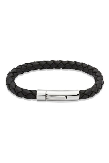 Unique & Co Gents Black Leather Bracelet (U98313) | £35