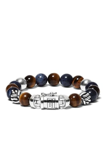Buddha To Buddha Gents Silver Tone Spirit Leather Beads And Cords Bracelet (U98407) | £269