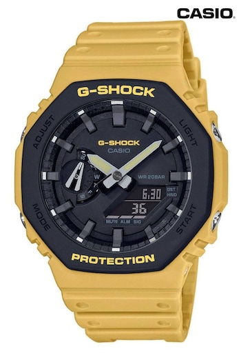 Casio 'G-Shock' Black and Yellow Plastic/Resin Quartz Chronograph Watch (U98434) | £109