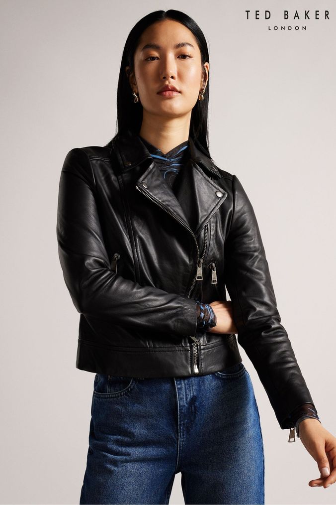 Ted baker online leather jacket womens