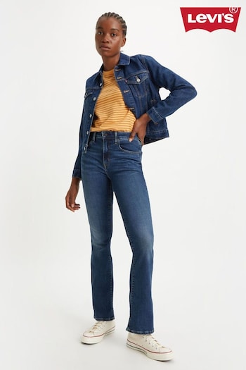Levi's® Blue 725™ High Waisted Wave Dark Bootcut Jeans rosso (U98567) | £100