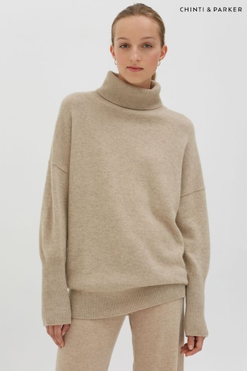 Chinti & Parker Cashmere Relaxed Roll Neck Jumper (U98607) | £295