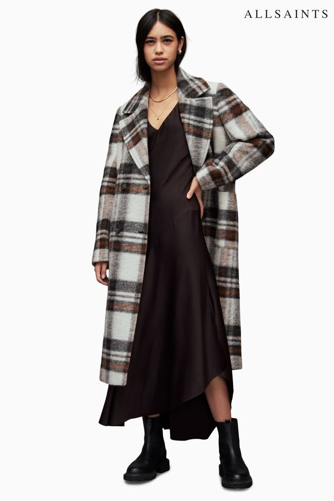 All saints on sale plaid coat