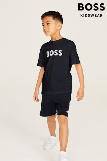 BOSS Navy Short Sleeved Logo T-Shirt (U99038) | £41 - £46