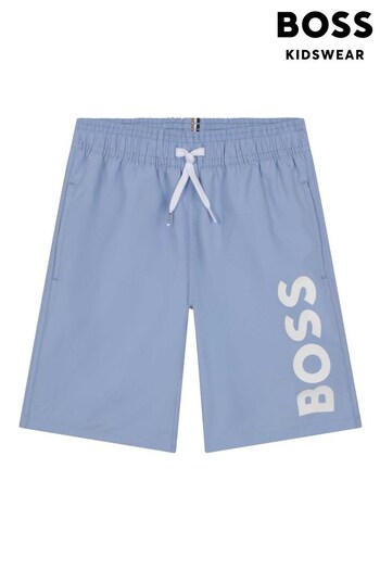 BOSS Light Blue Logo Swim Shorts (U99090) | £52 - £61